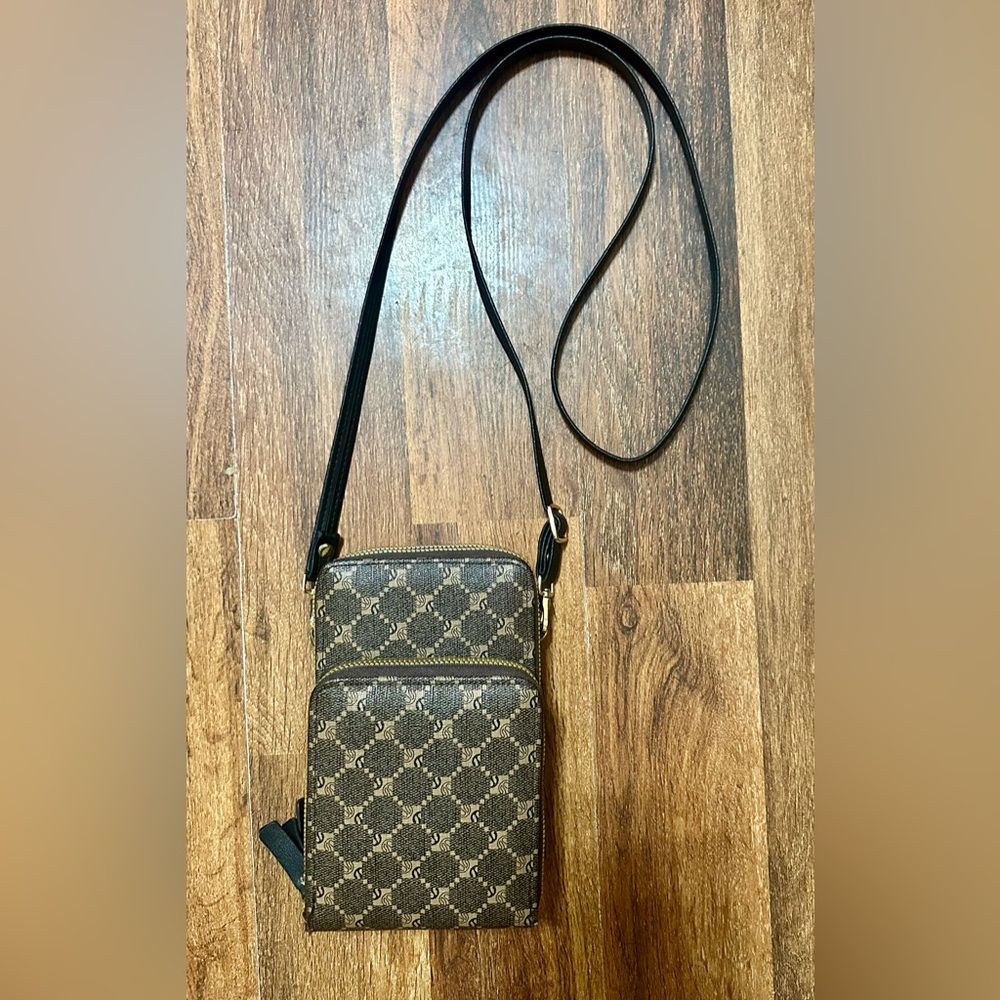 Target Black and Brown Patterned Crossbody Bag